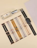 Wearlizer Leather Bands Compatible with Apple Watch Band 38mm 40mm 41mm 42mm 44mm 45mm 49mm(Ultra) Women, Double-Row Design with Rivets Decoration Stylish Strap for iWatch Series 8 SE 7 6 5 4 3 2 1 - Image 6